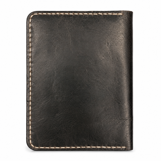 Black Cow Leather Passport Wallet for Men – Large Travel Card Holder