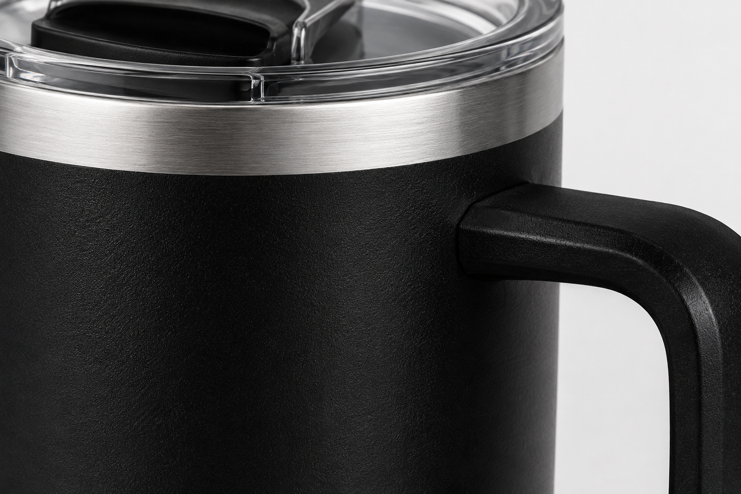 Personalized Stainless Steel Travel Mug with Handle – Custom Engraved Name