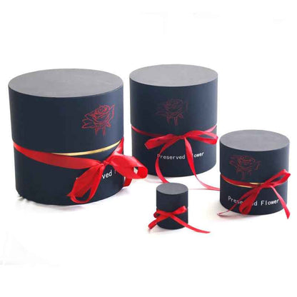 Luxury Preserved Rose Gift Box Forever Real Flowers Valentine Anniversary Hat Box