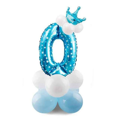 17pcs Birthday Number Balloon Set 32 Inch Foil Helium Decor Boy Girl
