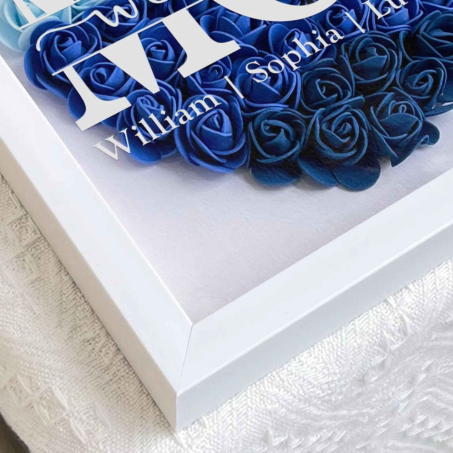 Personalized Flower Shadow Box Gift for Mum – Custom Framed Keepsake
