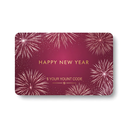 New Year Gift Card Celebration Voucher