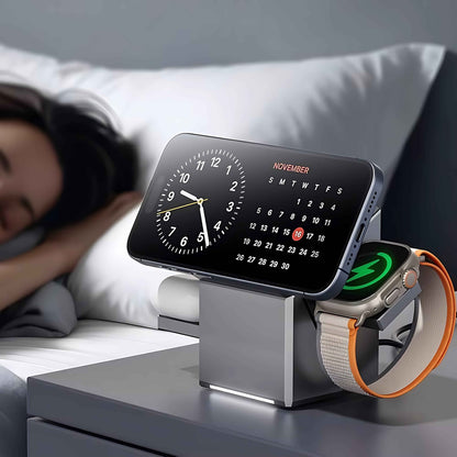 3-in-1 Fast Wireless Charging Station – 30W Magnetic Charging Dock