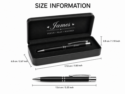 Engraved Executive Metal Pen in Luxury Gift Box – Personalized Name Pen