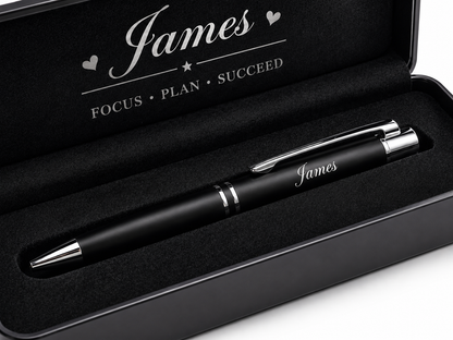 Engraved Executive Metal Pen in Luxury Gift Box – Personalized Name Pen