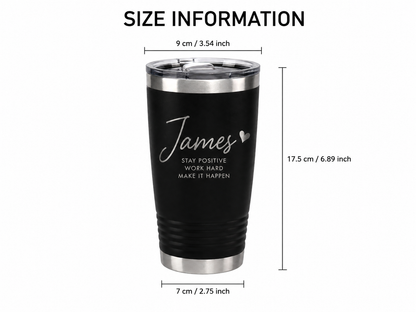 Personalized Stainless Steel Tumbler – Custom Engraved Name Insulated Cup