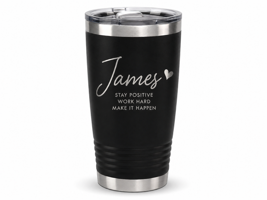 Personalized Stainless Steel Tumbler – Custom Engraved Name Insulated Cup
