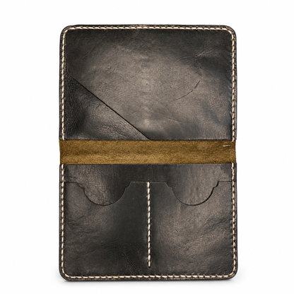Black Cow Leather Passport Wallet for Men – Large Travel Card Holder
