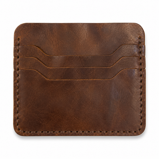 Men’s Brown Leather Bifold Wallet – 6 Card Slots & Cash Pocket