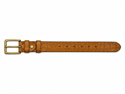 Genuine Leather Belt for Men – Brown Crocodile Embossed Adjustable Belt