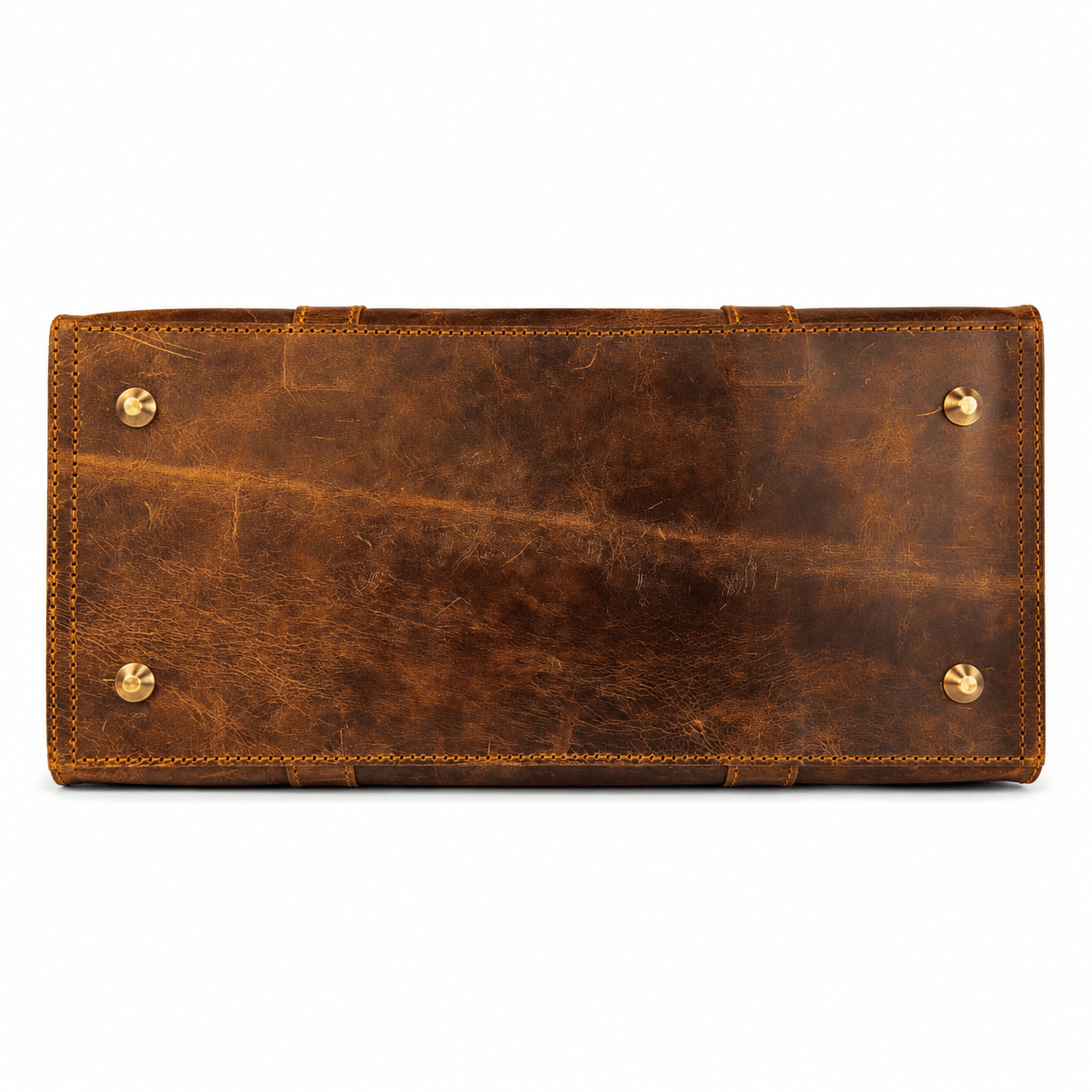 Vintage Leather Duffel Bag  – Handmade Brown Travel & Weekend Bag