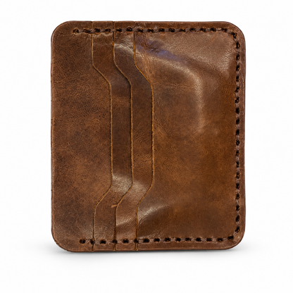 Men’s Brown Leather Bifold Wallet – 6 Card Slots & Cash Pocket