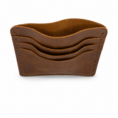 Men’s Brown Leather Bifold Wallet – 6 Card Slots & Cash Pocket