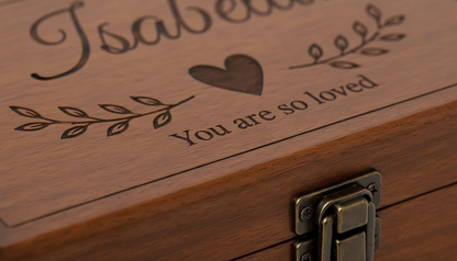 Personalized Wooden Keepsake Box – Custom Engraved Jewelry & Memory Storage