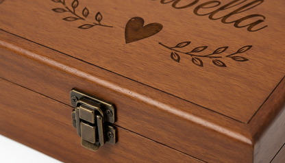 Personalized Wooden Keepsake Box – Custom Engraved Jewelry & Memory Storage