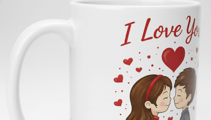 Romantic "I Love You" Ceramic Mug – Valentine's & Anniversary Gift