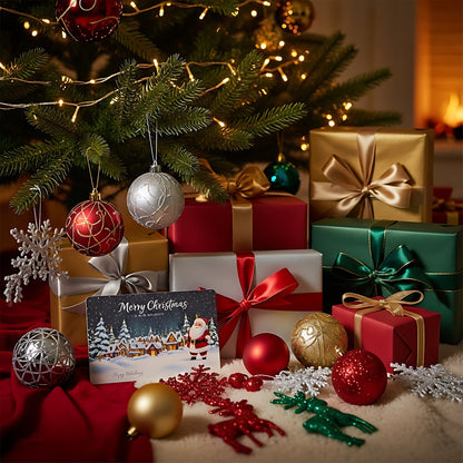 Christmas Gift Card Festive Holiday Voucher