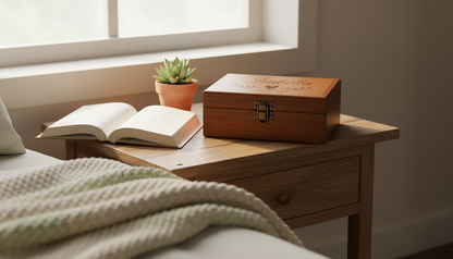 Personalized Wooden Keepsake Box – Custom Engraved Jewelry & Memory Storage
