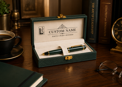 Luxury Emerald Green Pen Gift Set with Premium Presentation Box