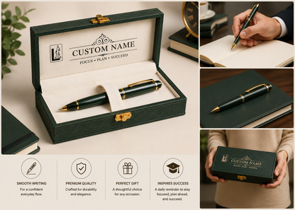 Luxury Emerald Green Pen Gift Set with Premium Presentation Box
