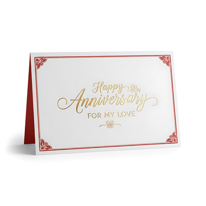 Anniversary Gift Card Elegant Celebration Voucher
