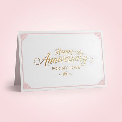 Anniversary Gift Card Elegant Celebration Voucher