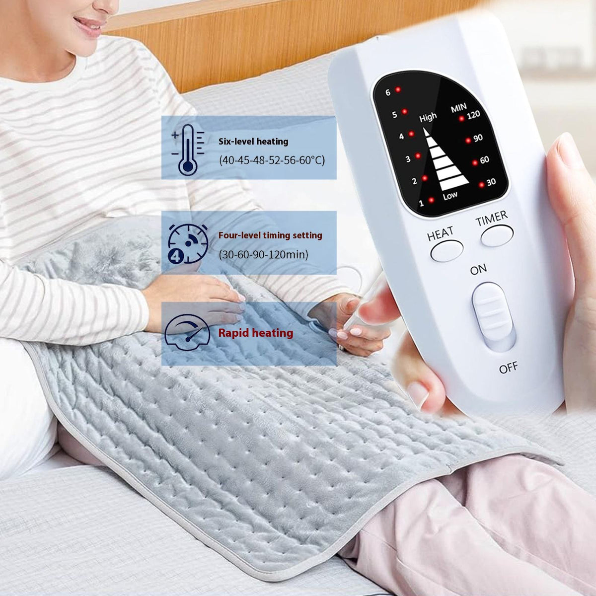 Best Selling Comfortable Soft Adjustable Temperature Heating Blanket