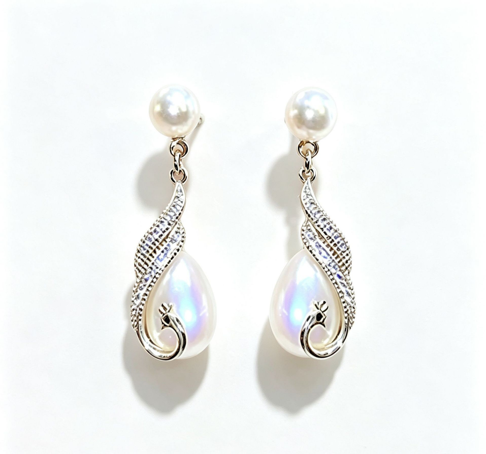 Hot Selling Elegant Simulated Pearl Long Drop Earrings for Women – Timeless Anniversary Gift