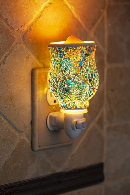 Mosaic Ceramic Electric Wax Melt Warmer Plug-In – Decorative Candle Warmer & Home Fragrance Burner