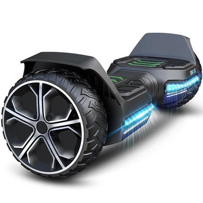 Self-Balancing Electric Hoverboard with LED Lights and Bluetooth Speaker