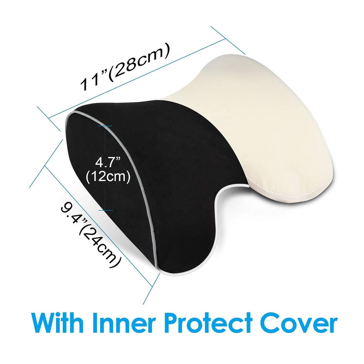 Memory Foam Car Lumbar Support Cushion for Seat and Back Comfort