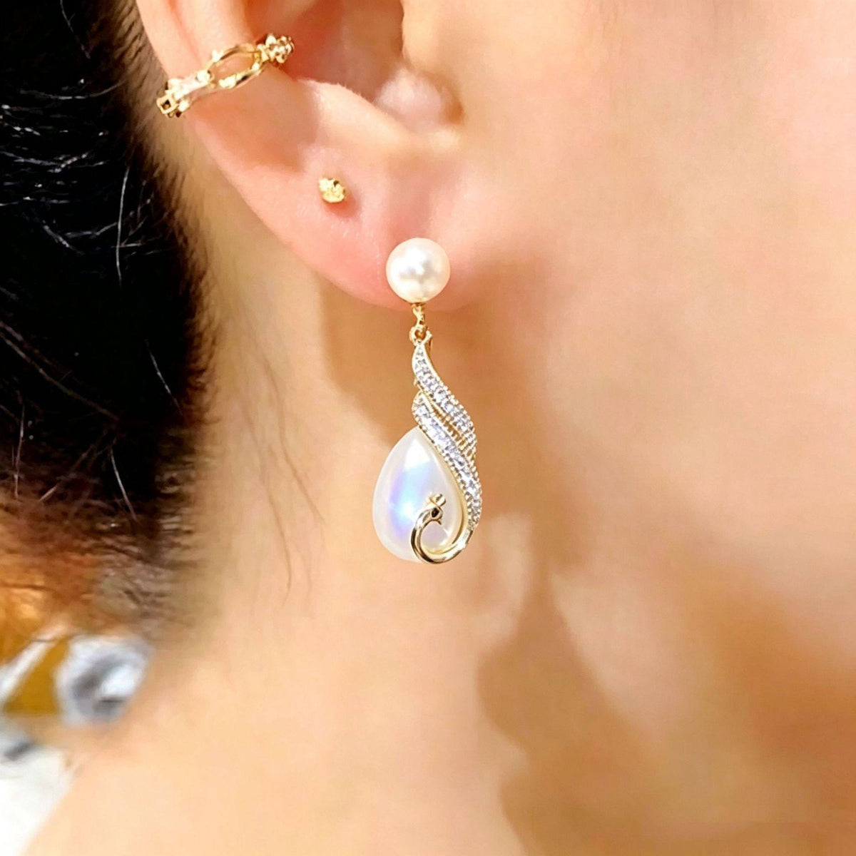 Hot Selling Elegant Simulated Pearl Long Drop Earrings for Women – Timeless Anniversary Gift