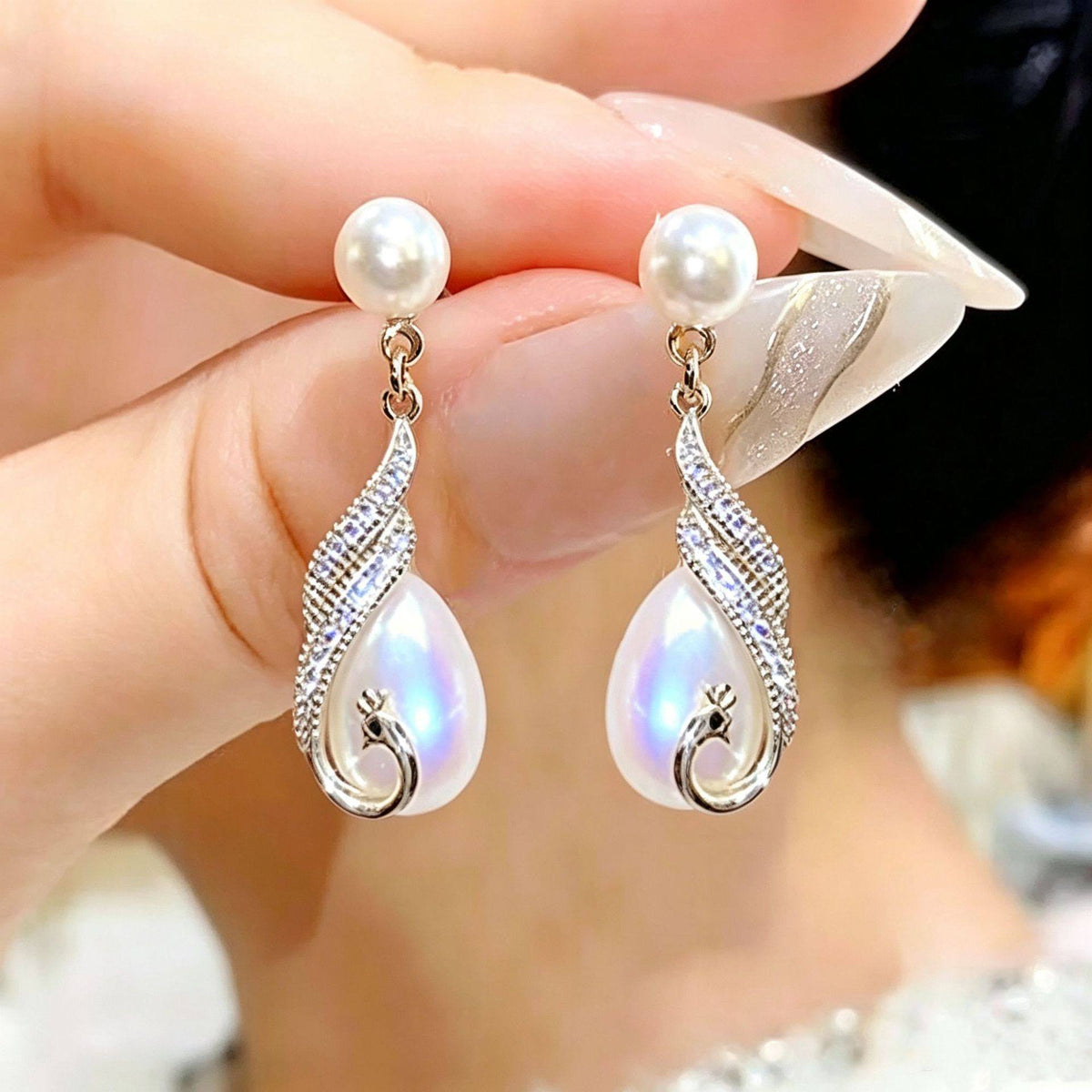 Hot Selling Elegant Simulated Pearl Long Drop Earrings for Women – Timeless Anniversary Gift