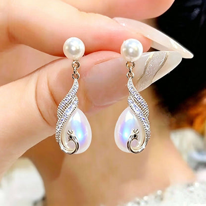 Hot Selling Elegant Simulated Pearl Long Drop Earrings for Women – Timeless Anniversary Gift