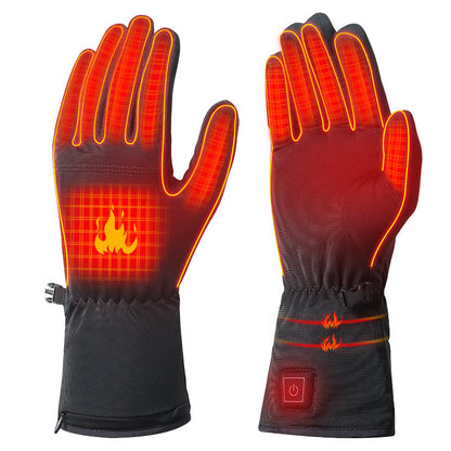 Ultra-Thin Rechargeable Electric Heating Gloves Polyester Ski Glove Liners with Heated Features