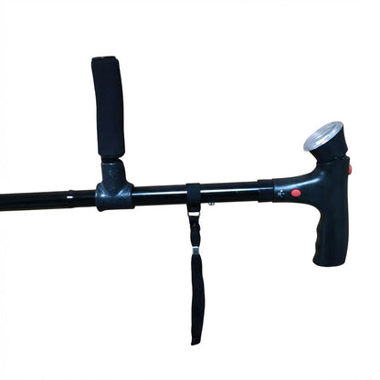 Foldable Adjustable Walking Stick with LED Light & Alarm – Walking Cane for Elderly Men and Women