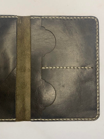 Black Cow Leather Passport Wallet for Men – Large Travel Card Holder