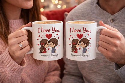 Love Message Ceramic Coffee Mug – Romantic Anniversary & Valentine's Gift
