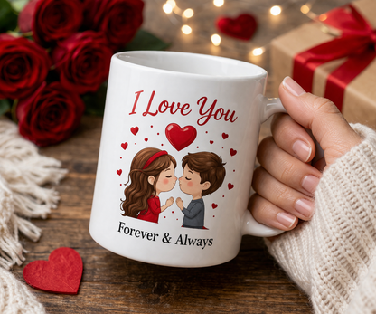 Love Message Ceramic Coffee Mug – Romantic Anniversary & Valentine's Gift