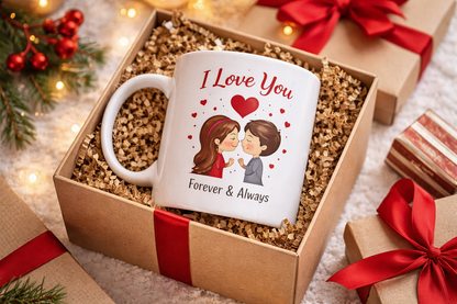 Love Message Ceramic Coffee Mug – Romantic Anniversary & Valentine's Gift