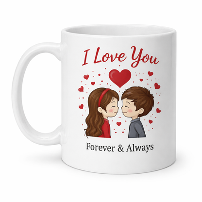 Love Message Ceramic Coffee Mug – Romantic Anniversary & Valentine's Gift