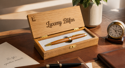 Luxury Wooden Pen Gift Set – Custom Engraved Presentation Box