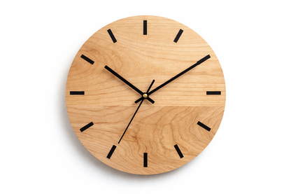 Minimalist Wooden Wall Clock – Silent Quartz Modern Home Decor