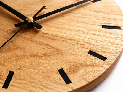 Minimalist Wooden Wall Clock – Silent Quartz Modern Home Decor