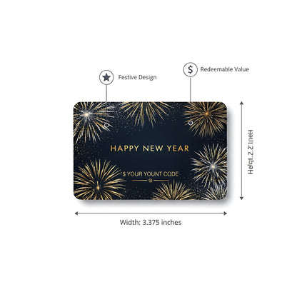 New Year Gift Card Celebration Voucher