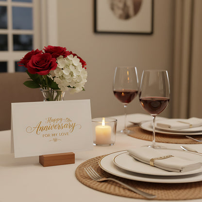 Anniversary Gift Card Elegant Celebration Voucher