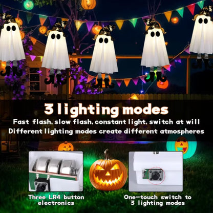 1/3pcs Halloween LED Light Up Witch Ghost Hanging Horror Ornaments Lamp for Home Outdoor / indoor