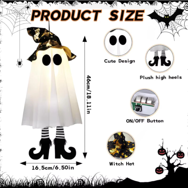 1/3pcs Halloween LED Light Up Witch Ghost Hanging Horror Ornaments Lamp for Home Outdoor / indoor