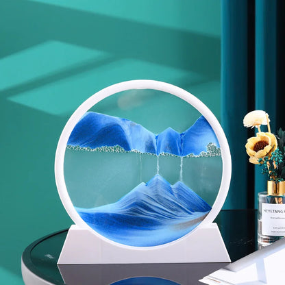 3D Moving Sandscape Glass Art Picture Home Decor