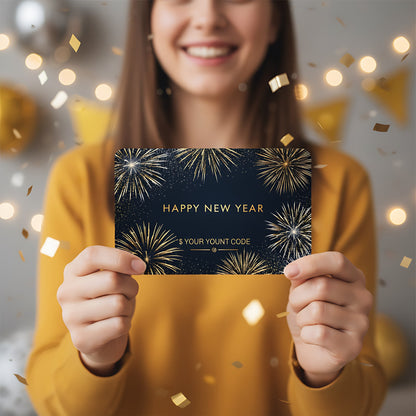 New Year Gift Card Celebration Voucher